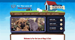 Desktop Screenshot of fortheloveofdogsandcats.org