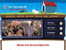 Tablet Screenshot of fortheloveofdogsandcats.org